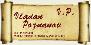 Vladan Poznanov vizit kartica